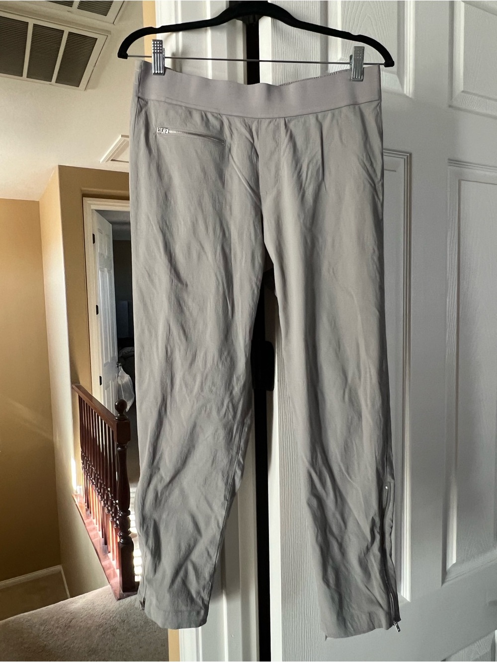 Athleta Light Gray Active Zip-Cuff Pants